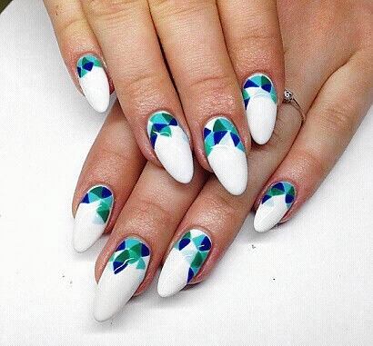geometric nail art